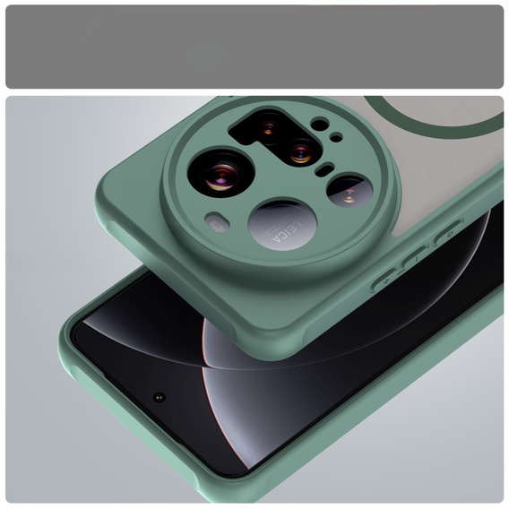 Pouzdro pro Xiaomi 15 Ultra, pro MagSafe, ERBORD Matt Case, zelené