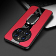 Pouzdro pro Realme 12 Pro 5G / 12 Pro+ 5G, Leather Kickstand Ring, červené