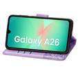 Klopové pouzdro pro Samsung Galaxy A26, Butterfly, fialové
