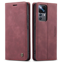 Pouzdro CASEME pro Xiaomi 12T / 12T Pro, Leather Wallet Case, červené