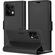 Pouzdro pro Xiaomi Redmi Note 13 Pro 4G / Xiaomi Redmi Note 14S / Xiaomi Poco M6 Pro 4G, ERBORD Glossy Litchi, flipová peněženka, černé