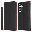 Klopové pouzdro pro Samsung Galaxy S25, Litchi Skin Grain, černé