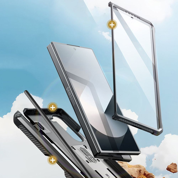 Pouzdro Supcase Unicorn Beetle Pro se sklem 9H a úložným prostorem pro Slim S-Pen pro Samsung Galaxy Z Fold6