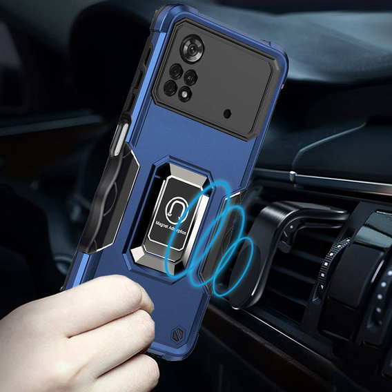 Pouzdro pro Xiaomi Poco X4 Pro 4G, Dual-Layer Armor, modré