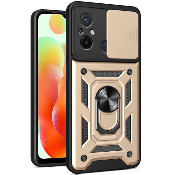 Pouzdro pro Xiaomi Redmi 12C, CamShield Slide, zlaté