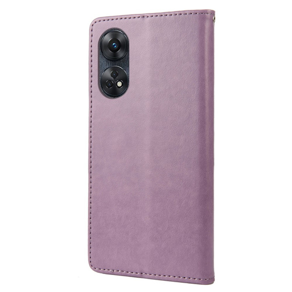 Klopové pouzdro pro Oppo Reno8 T 4G, Mandala Flower, fialové