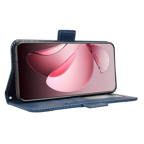 Klopové pouzdro pro Oppo Reno 13 Pro, Card Slot, námořnicky modré
