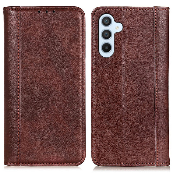Pouzdro pro Samsung Galaxy A36 5G, Wallet Litchi Leather, hnědé