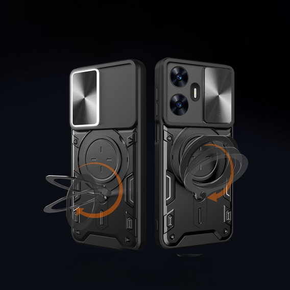 Pancéřové pouzdro pro Realme C55, CamShield Slide, černé