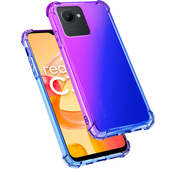 Pouzdro pro Realme C30 / Narzo 50i Prime, Gradient Dropproof, Fialová / modrá