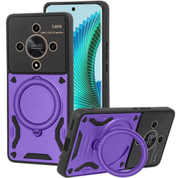 Obrněné pouzdro pro Honor Magic 6 Lite 5G, Magnetic Ring, fialové