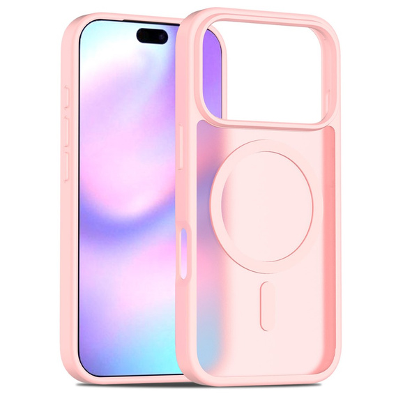 Matné pouzdro pro iPhone 17 Pro, pro MagSafe, průsvitné růžové
