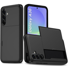 Pouzdro pro Samsung Galaxy A36 5G, Sliding Card Holder, černé
