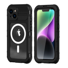 Vodotěsné pouzdro IP68 pro iPhone 14, SHELLBOX MagSafe, černé