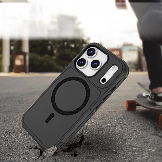 Pouzdro MagForce pro iPhone 17 Pro Max, pro MagSafe, pancéřované, černé