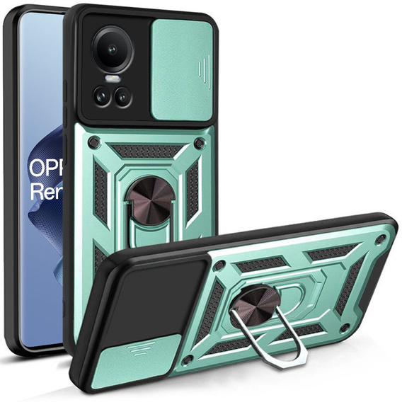 Pouzdro pro Oppo Reno 10 / 10 Pro, CamShield Slide, zelený