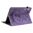 Pouzdro s klopou pro Lenovo Tab P12, flower, fialové