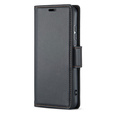 Pouzdro pro Xiaomi Redmi Note 13 Pro 5G, ERBORD Glossy Litchi, flipová peněženka, černé