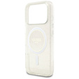 Pouzdro Guess IML Glitter Pearl Strap MagSafe pro iPhone 17 Pro Max