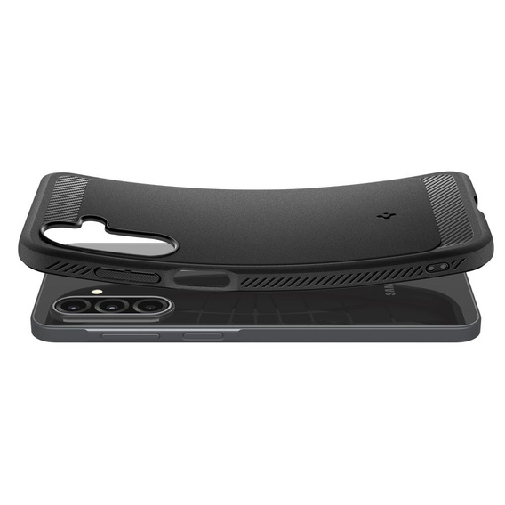 Pouzdro Spigen pro Samsung Galaxy A16 4G/ 5G, Rugged Armor MagSafe, černé + tvrzené sklo 9H