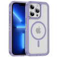Pouzdro s rámečkem pro iPhone 13 Pro, pro MagSafe, transparentní / fialové