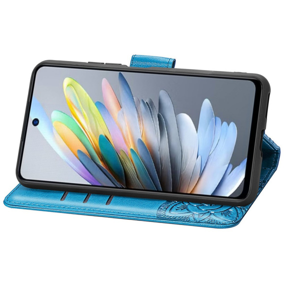 Klopové pouzdro pro Motorola Moto G15 / Motorola Moto G15 Power, Butterfly, modré