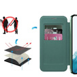 Klopové pouzdro pro Samsung Galaxy S22 5G, RFID Wallet MagSafe CamShield, zelené