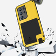 Pouzdro Love Mei pro Samsung Galaxy S23 Ultra, armored without glass, žluté