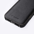 MELKCO flipové pouzdro pro iPhone 16 Pro, kožené, flipové, černé