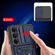 Pancéřové pouzdro pro Samsung Galaxy A56, CamShield Slide, modré + tvrzené sklo 9H