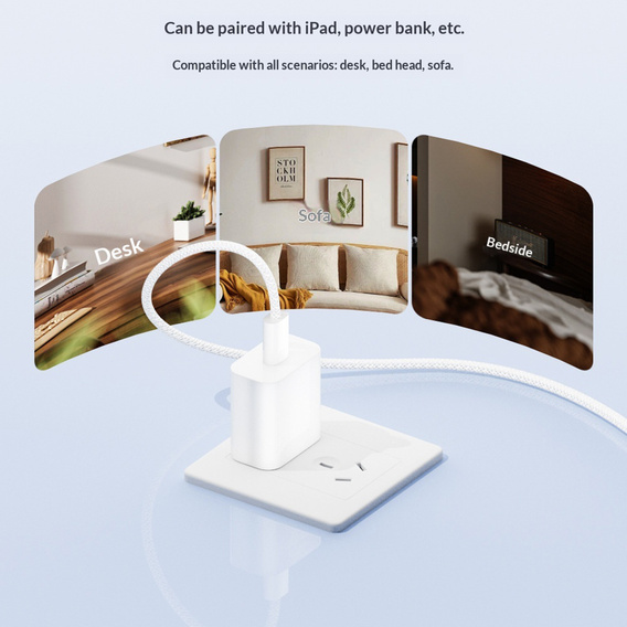 Magnetický kabel pro nabíjení USB-C pro Apple Pencil (2. generace), bílý