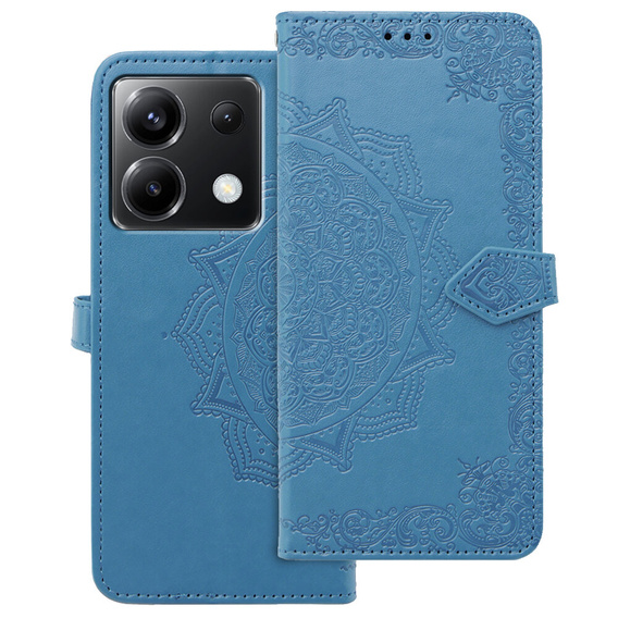 Klopové pouzdro pro Xiaomi Poco X6 5G, Mandala, modré