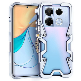 Pouzdro pro Infinix Note 40 Pro, Aluminium Alloy Bumper, stříbrné