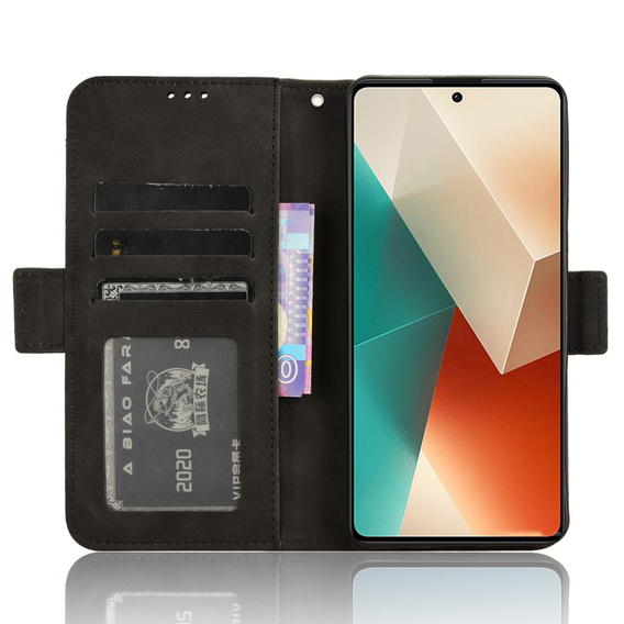 Klopové pouzdro pro Xiaomi Redmi Note 13 5G, Card Slot, černé