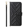Flipové pouzdro pro Xiaomi Redmi A5, Crossbody Leather Wallet, černé