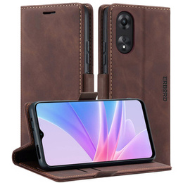 Pouzdro pro Oppo A78 5G, ERBORD Vintage peněženka s klopou, káva