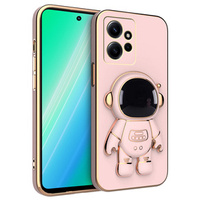 Pouzdro pro Xiaomi Redmi Note 12 4G, Astronaut, růžové rose gold