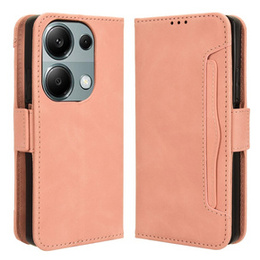 Klopové pouzdro pro Xiaomi Redmi Note 13 Pro 4G / Xiaomi Redmi Note 14S / Xiaomi Poco M6 Pro 4G, Card Slot, růžové