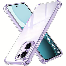 Pouzdro pro Oppo Reno 14F, vyztužené, s ochranou fotoaparátu, průhledné