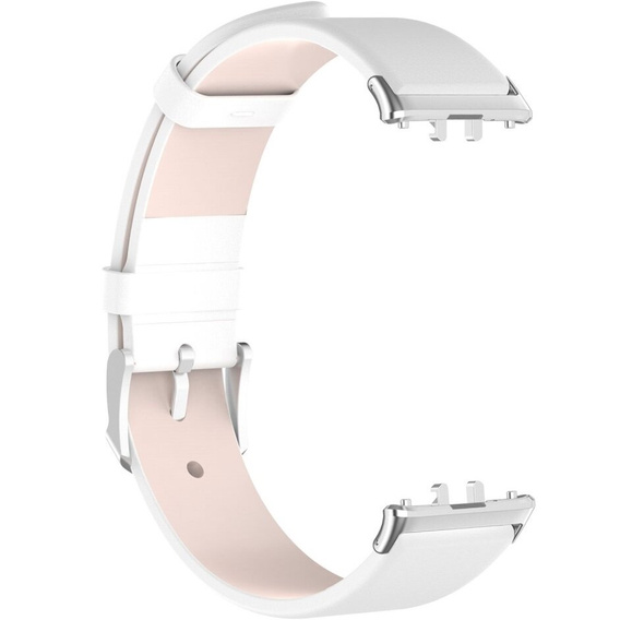 Kožený řemínek pro Samsung Galaxy Fit 3, bílý