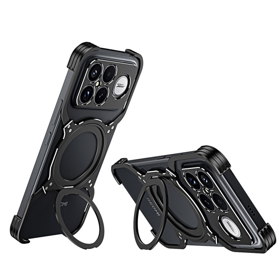 Metal Bumper pouzdro s magnetem a stojánkem pro Xiaomi Poco F8 Ultra