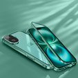 Pouzdro pro iPhone 16, Magnetic Dual Glass, zelené