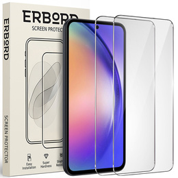 2x tvrzené sklo pro Samsung Galaxy A54 5G, ERBORD 9H Hard Glass na displeji