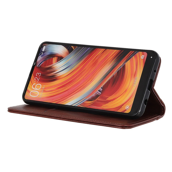 Pouzdro pro Motorola Moto G24 / G24 Power / G04, Wallet Litchi Leather, hnědé