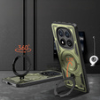 Pouzdro pro Xiaomi Redmi Note 14 Pro 5G /  Poco X7 5G, Military MagSafe, zelené + 9H sklo