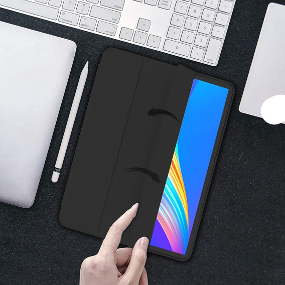 Pouzdro pro iPad Pro 12.9" 2022/2021/2020 (6/5/4 gen.), Smart Pencil, se slotem na stylus, černé