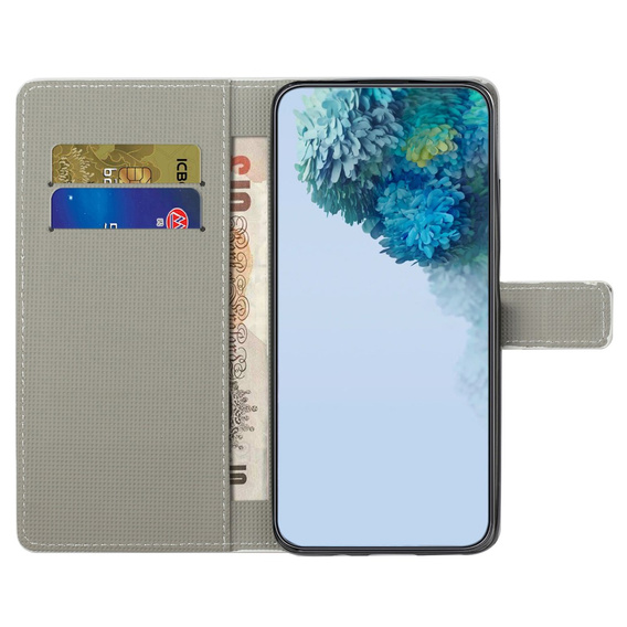 Klopové pouzdro pro Motorola Moto G53 5G / G23 / G13, Wallet, colorful jellyfish, černé