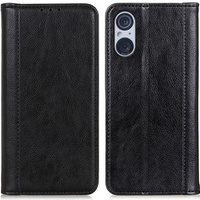 Pouzdro pro Sony Xperia 5 V, Wallet Litchi Leather, černé