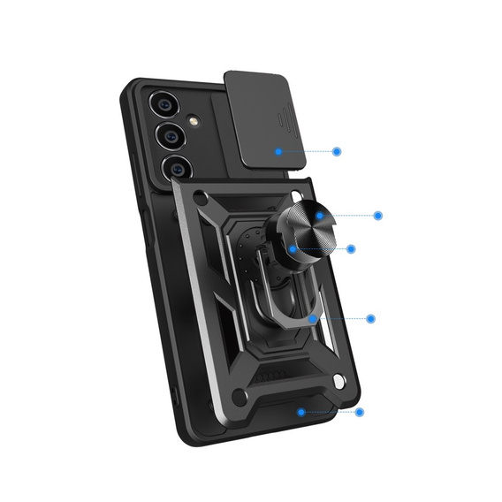 Pouzdro pro Samsung Galaxy A05s, CamShield Slide, černé
