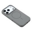 Silikonové pouzdro pro iPhone 17 Pro, pro MagSafe, proti nárazu, šedé